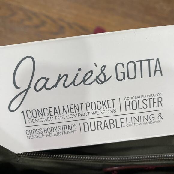 Damsel In Defense Concealed Carry Purse Cranberry Janie’s Gotta Crossbody Bag - Picture 5 of 16